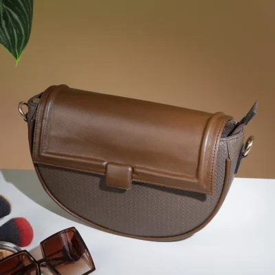 Textured Baguette Bag